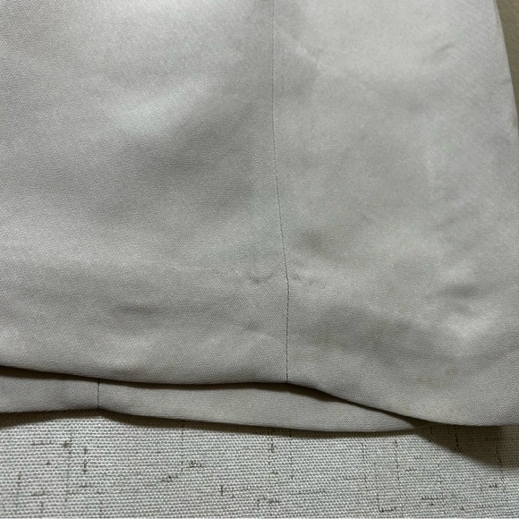 J Mclaughlin midi Bejeweled sleeves Cream Colored Dress Size 10 made in USA - Picture 12 of 13